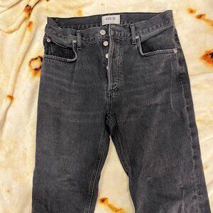 Agolde straight-leg black jeans